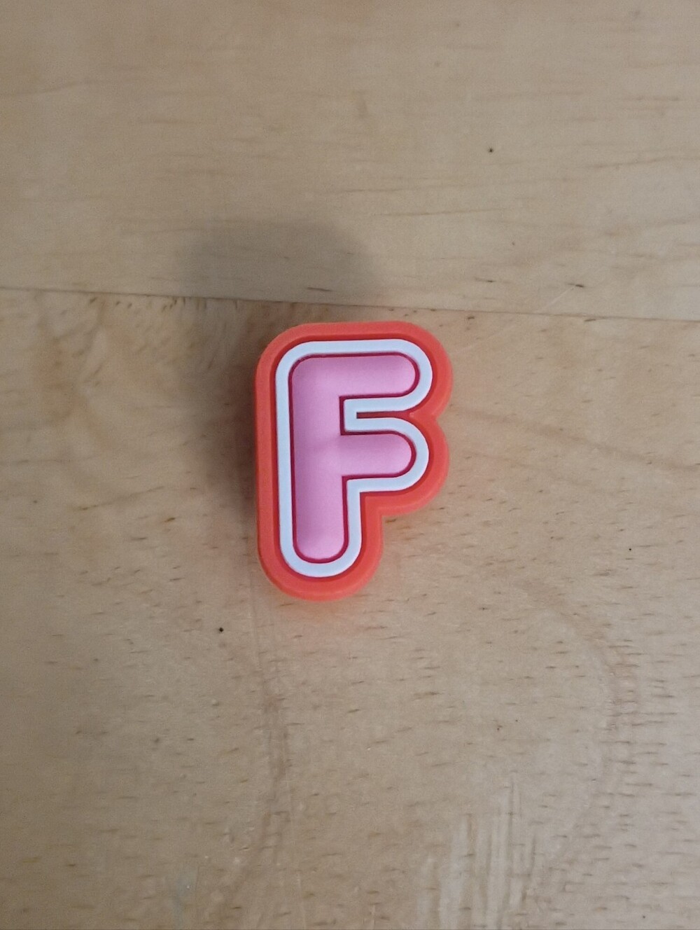 10 for $10 Jibbitz Croc Charms - Letter F Pink, White, Orange - New Shoe Charm